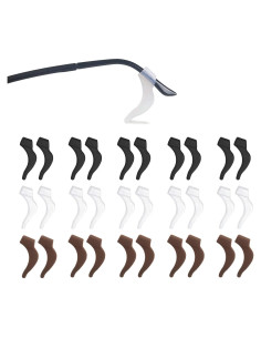 15 Pares Ganchos Antideslizantes Silicona para Gafas 3 Colores