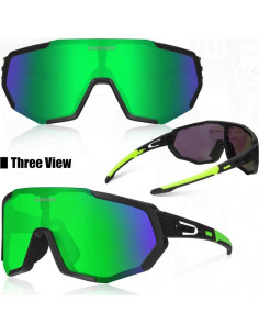Gafas de Ciclismo Queshark con 3 Lentes Polarizadas 2