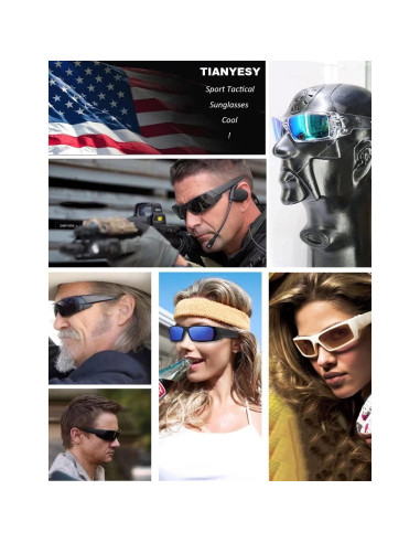 Gafas de sol polarizadas TIANYESY unisex retro deportivas