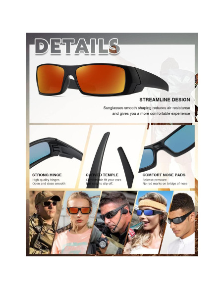 Gafas de sol polarizadas TIANYESY unisex retro deportivas