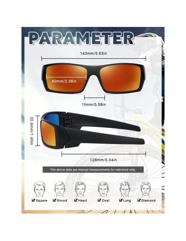 Gafas de sol polarizadas TIANYESY unisex retro deportivas