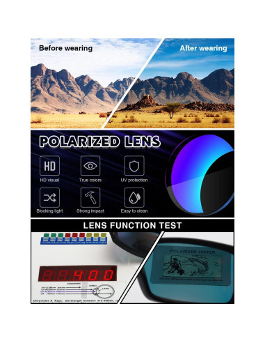 Gafas de sol polarizadas TIANYESY unisex retro deportivas