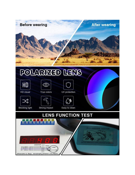 Gafas de sol polarizadas TIANYESY unisex retro deportivas