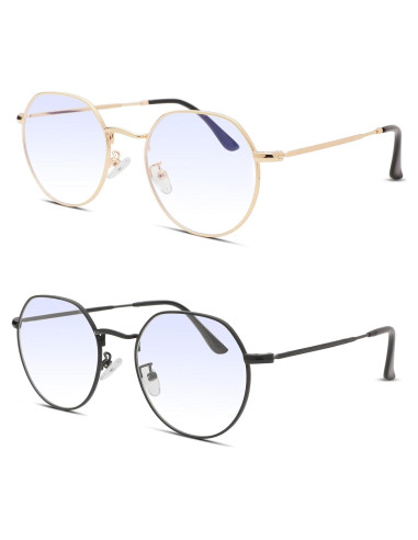 Gafas Pro Acme Redondas Vintage Unisex Lente Azul 53mm