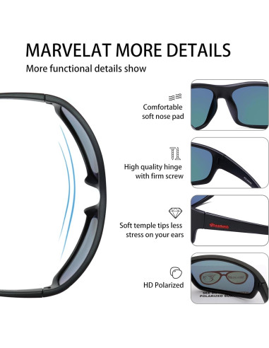 Gafas de Sol Deportivas POLARKING Espejo Naranja UV400