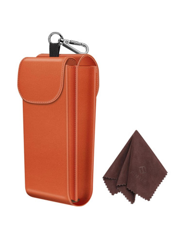 Estuche Doble para Gafas Fintie Naranja con Mosquetón