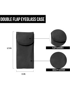 Funda Doble Solapa de Cuero ili New York para Gafas 2
