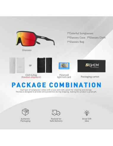 Gafas de Ciclismo Polarizadas SCVCN S61 UV400 Antideslizantes