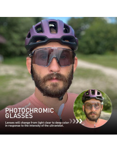 Gafas de Ciclismo KAPVOE Fotoquímicas UV400 para MTB 2