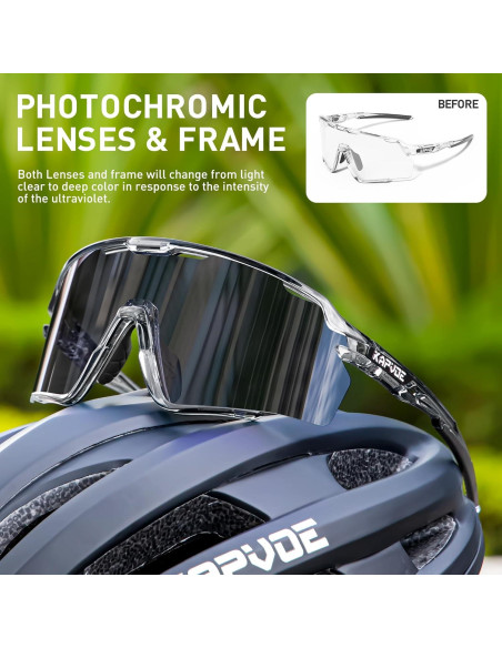 Gafas de Ciclismo KAPVOE Fotoquímicas UV400 para MTB