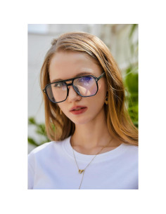 Gafas de Lectura FEISEDY Aviador Retro con Filtro Azul 1.5x 2