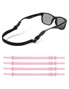 LVVFIT Correas para Gafas Niños 16.5-25.4 cm 4 Piezas Rosa