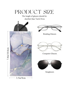 Estuche para Gafas 4 Pcs con Tapa Squeeze y Paño 2