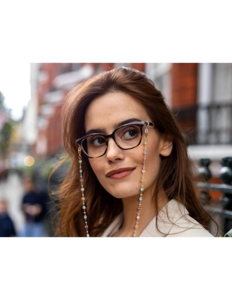 Cadena de Gafas JURYLOO Turquesa con Cuentas 71.88 cm Cadena de Gafas JURYLOO Turquesa con Cuentas 71.88 cm