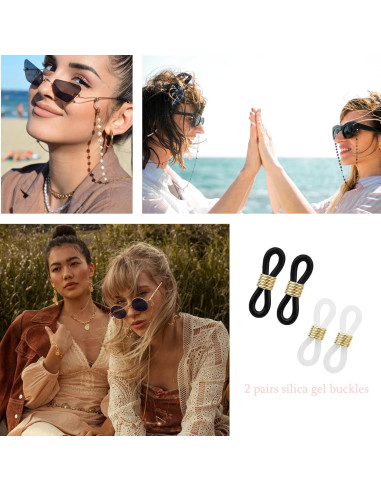 Cadena de Gafas JURYLOO Turquesa con Cuentas 71.88 cm