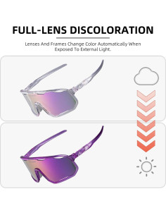 Gafas de sol fotochromáticas ROCKBROS UV400 unisex 3 lentes 2