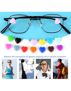 Ganchos de Silicona KECHIO en Forma de Corazón para Gafas 2