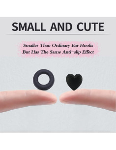 15 Pares de Retenedores de Gafas iGeyzoe Silicona Amor Negro 2