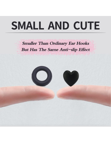 15 Pares de Retenedores de Gafas iGeyzoe Silicona Amor Negro