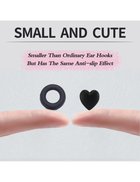 15 Pares de Retenedores de Gafas iGeyzoe Silicona Amor Negro