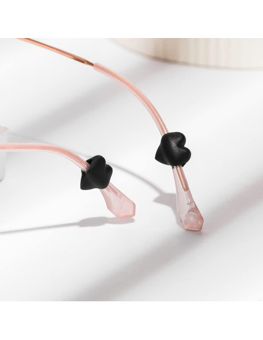 15 Pares de Retenedores de Gafas iGeyzoe Silicona Amor Negro