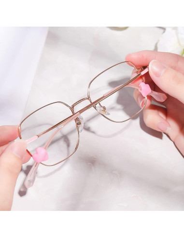 15 Pares de Retenedores de Gafas iGeyzoe Silicona Amor Negro