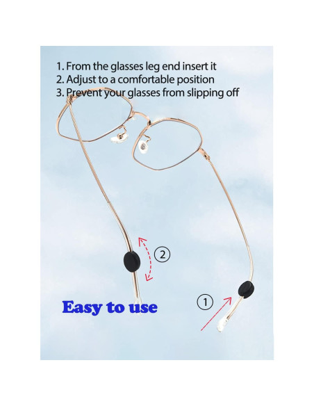 Agarraderas de Gafas Lvvfit Silicona Antideslizante 10 Pares