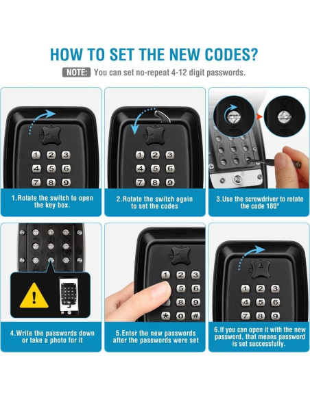 Caja de Llave BKNOOU Montaje en Pared Impermeable 0.6kg