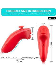 Controladores Nunchuck LongLongJin 4 Colores para Wii 2