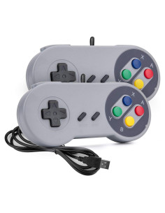 Controlador USB Rii GP100 Retro para Juegos Clásicos - 2 Pzs