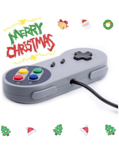 Controlador USB Rii GP100 Retro para Juegos Clásicos - 2 Pzs