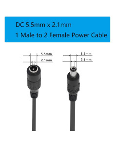 Cable Divisor DC Y 1 Macho a 2 Hembras 30cm FENGQLONG 2