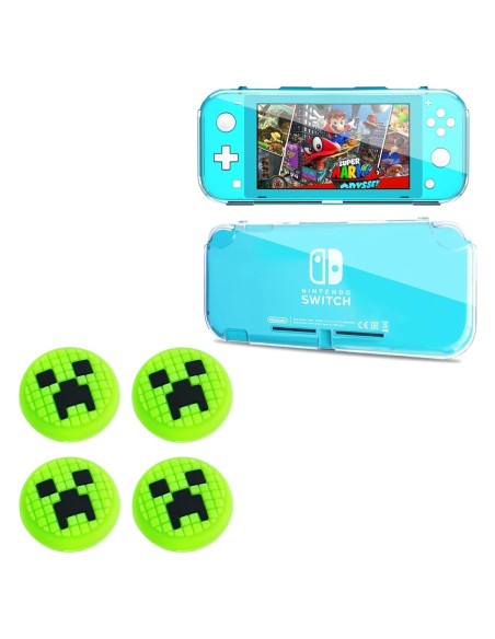 Funda Transparente TPU para Nintendo Switch Lite + 4 Tapas Joystick Funda Transparente TPU para Nintendo Switch Lite + 4 Tapas Joystick