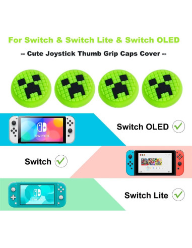 Funda Transparente TPU para Nintendo Switch Lite + 4 Tapas Joystick