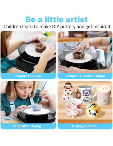 Torno de Alfarería Innofans para Niños - Kit Completo