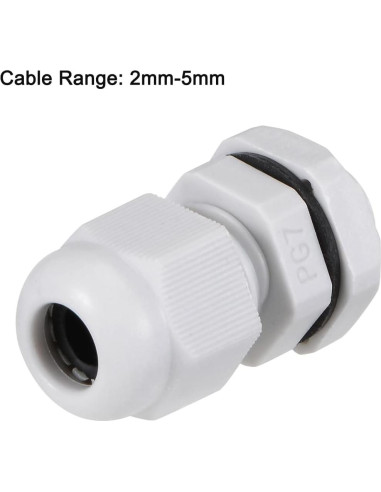 10 Piezas Conectores PG7 Nylon Impermeables uxcell 2-5mm