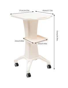 Carro de Belleza DNYSYSJ Blanco 2 Niveles 71.8 cm 2