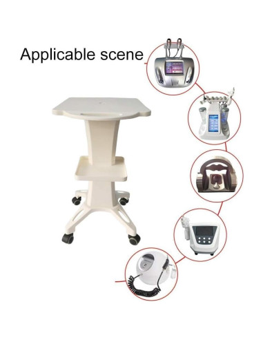 Carro de Belleza DNYSYSJ Blanco 2 Niveles 71.8 cm