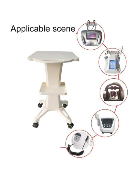 Carro de Belleza DNYSYSJ Blanco 2 Niveles 71.8 cm