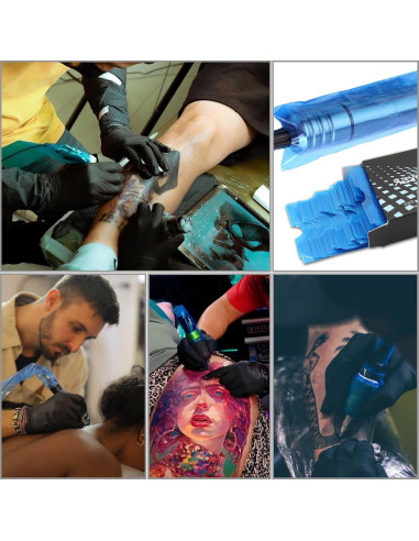 Cubiertas y Cinta de Agarre Rayyl 200pcs para Tatuaje