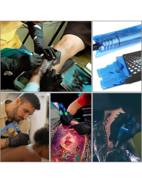 Cubiertas y Cinta de Agarre Rayyl 200pcs para Tatuaje