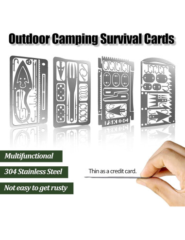 Kit de Supervivencia Hukado 9 Piezas con Multitool Camping