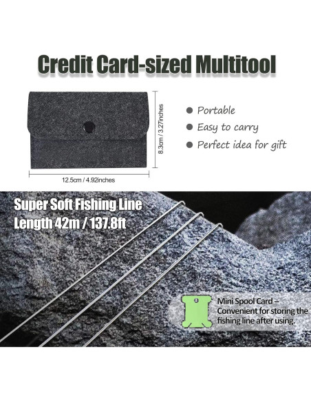 Kit de Supervivencia Hukado 9 Piezas con Multitool Camping