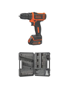 Taladro Inalámbrico BLACK+DECKER 12V con 109 Accesorios