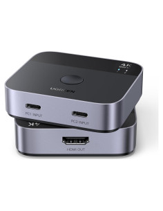 Interruptor USB-C 2 en 1 a HDMI UGREEN 4K 60Hz Aluminio