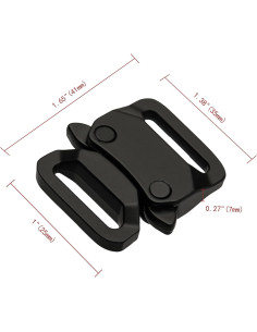 Hebillas de Metal 2 Pzas 25mm Liberación Lateral Negra 2