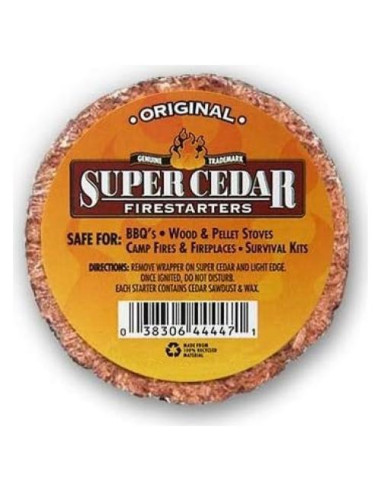 Iniciadores de Fuego Super Cedar 36 Piezas Ecológicos