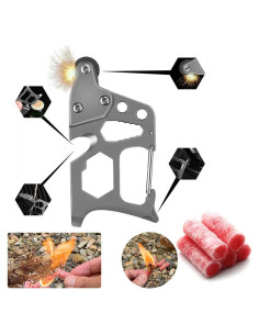 Iniciador de fuego mosquetón multifuncional Exploration Gadget