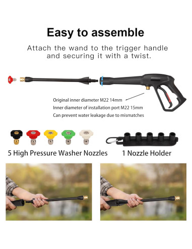 Kit de pistola de pulverización Mairbear 2000 PSI con 5 boquillas