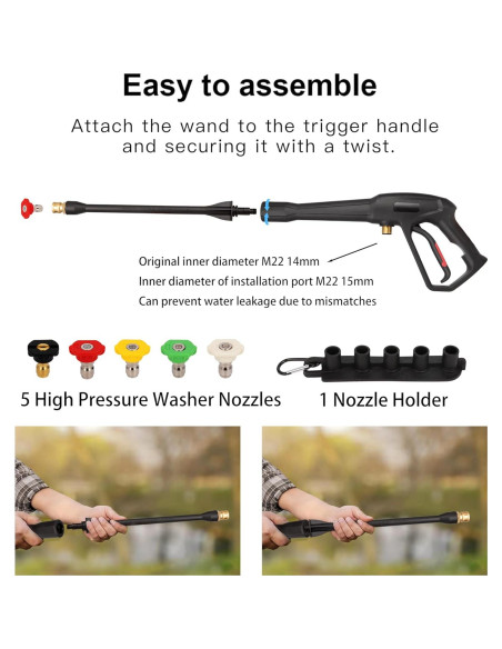 Kit de pistola de pulverización Mairbear 2000 PSI con 5 boquillas